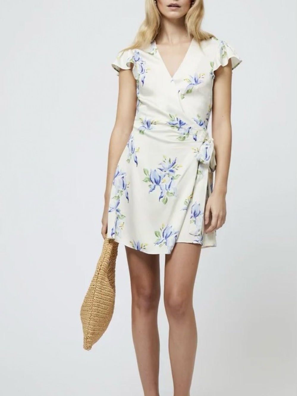 French Connection Ivory Wrap Dress
